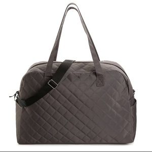 DSW Grey Quilted Weekend Bag